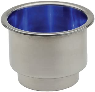 Attwood 11786B-7 LED Stainless Steel Drink Holders, w/Blue LEDs