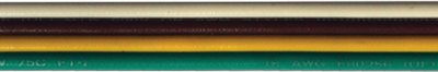 Cobra Wire and Cable B8016B110100FT Bare Copper Bonded Ribbon Cable, 100' 16/4 AWG White/Brown/Yellow/Green