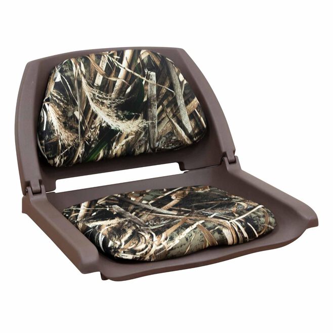 Wise Seats 8WD139CLS-B-733 Wise Deluxe Molded Plastic Fold-Down Seat w/Cushions, Advantage Max5/Brown Shell