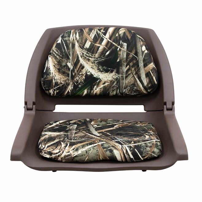 Wise Seats 8WD139CLS-B-733 Wise Deluxe Molded Plastic Fold-Down Seat w/Cushions, Advantage Max5/Brown Shell