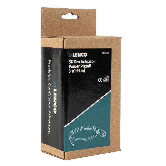 Lenco 15206-101 3' Pro Control Actuator Power Pigtail