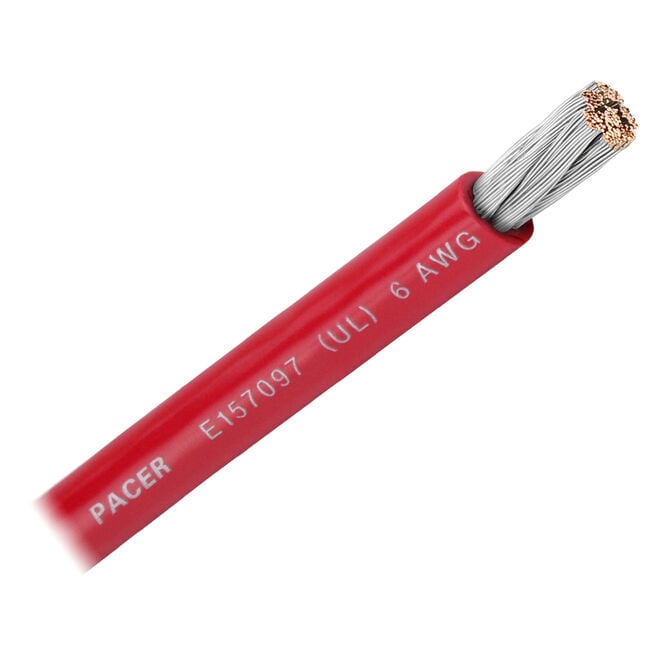 Pacer Red 1/0 AWG Battery Cable - 250'