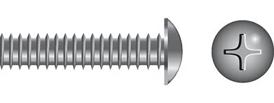 Seachoice SC0863 Phillips Machine Screw Truss Head 10-24 x 1"