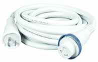 Hubbell HBL61CM08W White 30A 125V Vinyl Jacketed Pre Wired Shore Power Cable Set