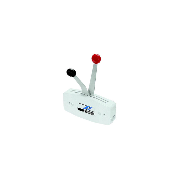 Uflex B47 Single Function Dual Lever Side Mount Control, White