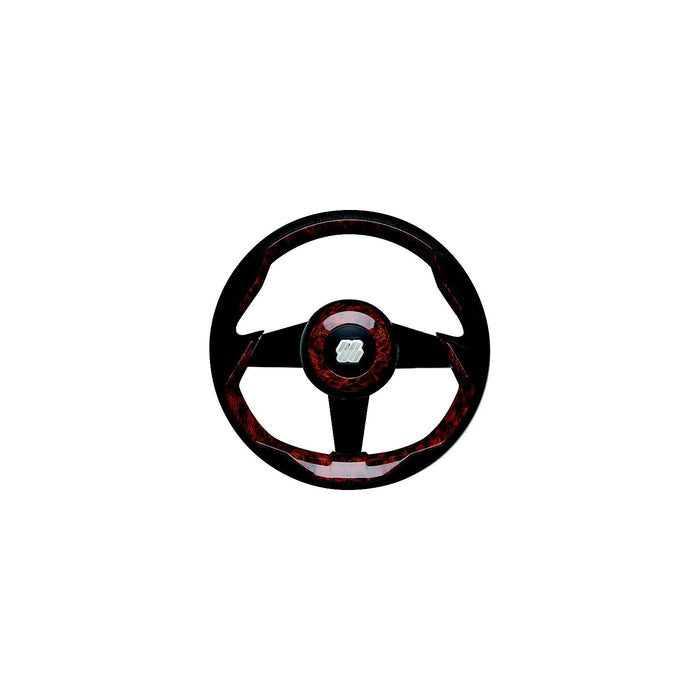Uflex GRIMANI BR/B Uflex Steering Wheel, Burlwood w/Black Spokes