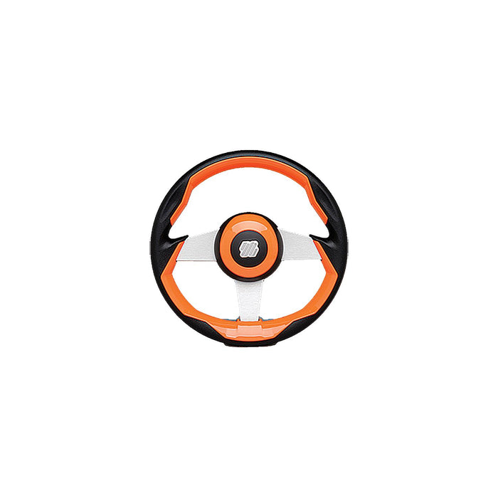 Uflex GRIMANI O/S Uflex Steering Wheel, Orange w/Silver Spokes