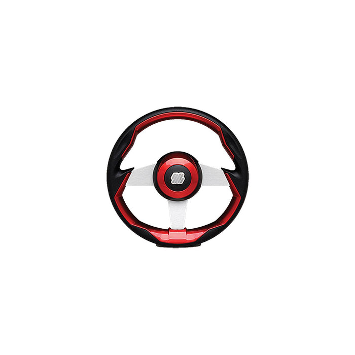 Uflex GRIMANI R/S Uflex Steering Wheel, Red w/Silver Spokes
