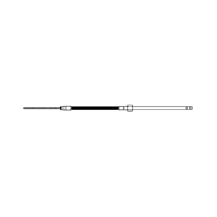 Uflex M66X21 Rotary Steering Cable, Universal QC (Replaces Uflex, Morse 290, Teleflex SSC62), 21'