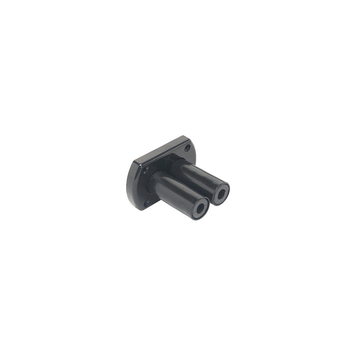 Uflex R8B Hydraulic Dual Hose Bulkhead Fitting, Black
