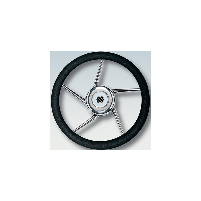 Uflex V01 Steering Whl-Black Grip SS 5-Spk