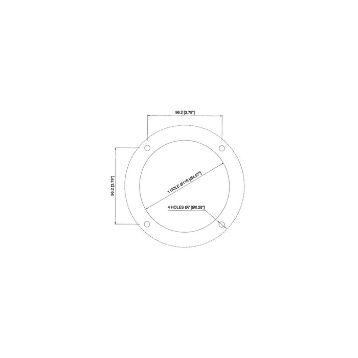 Uflex X57 Round Mounting Flange