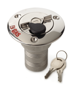 Sea Dog 351320L-1 SeaDog Locking Gas Hose Deck Fill w/Keys, 1-1/2" Hose