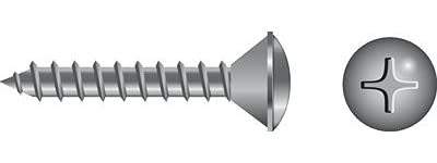Seachoice SC0587 Phillips Tapping Screws Oval Head, #8 x 1-1/4"