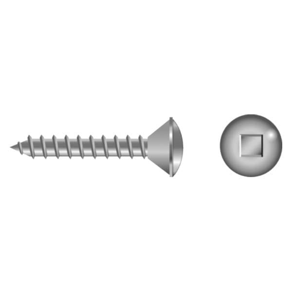 Seachoice SC3472 Square Tapping Screw Oval Head #10 x 1"