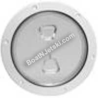 Beckson Marine DP82-B Screw Out Deck Plate w/ Standard Trim Ring, Dimple Center