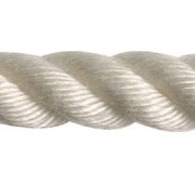New England Ropes 72301200600 3-Strand Spun Poly 3/8" x 600', White