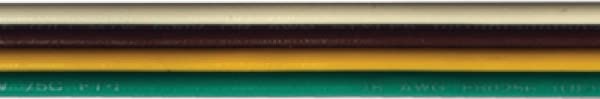 Cobra Wire and Cable B8016B110500FT Bare Copper Bonded Ribbon Cable, 500' 16/4 AWG White/Brown/Yellow/Green