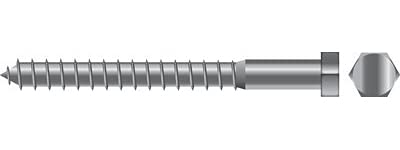 Seachoice SC1282 Lag Screw, 3/8 x 3-1/2"
