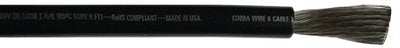 Cobra Wire and Cable A2002T07100FT Tinned Copper Battery Cable, 2 AWG, 100', Black