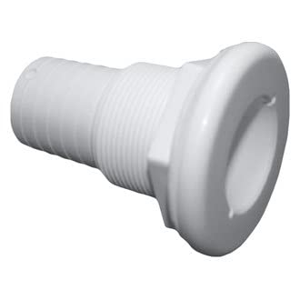 TH Marine TH-1502-DP T-H Marine Straight Thru-Hull Fitting For Hose, White
