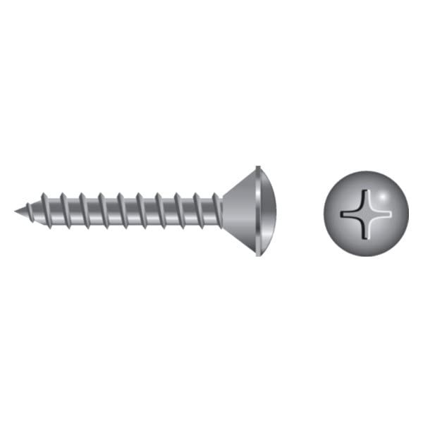 Seachoice BP0587SC 59986 Stainless Steel Phillips Machine Screw Oval Head