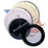Beckson Marine DP42-B Screw Out Deck Plate w/ Standard Trim Ring, Dimple Center