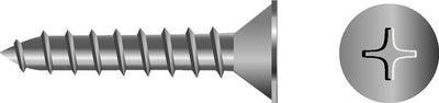 Seachoice SC0628 Phillips Tapping Screws Flat Head, #8 x 1-1/4"