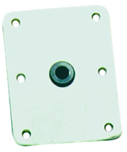 Springfield 3630005 King-Pin 4" x 8" SS Threaded Rectangular Base, Satin Finish