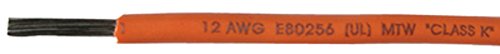 Cobra Wire and Cable A1012T15100FT Primary Tinned Copper Wire, 12 AWG, 100', Orange