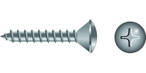 Seachoice SC0596 Phillips Tapping Screws Oval Head, #10 x 1-1/2"
