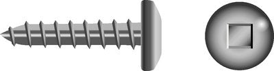 Seachoice SC5211 Square Tapping Screw Pan Head, #10 x 1-1/2"