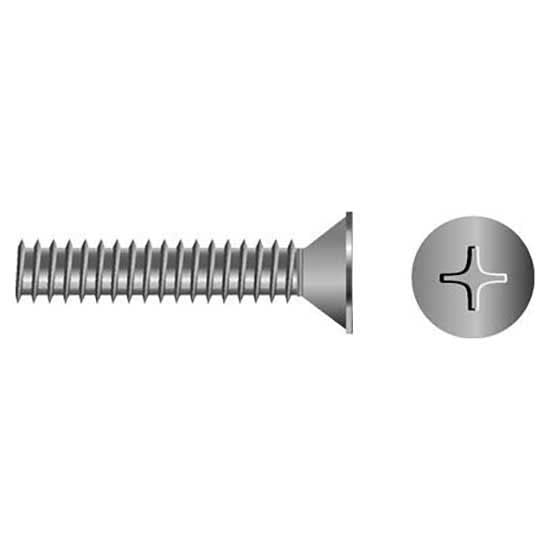 Seachoice MP0760SC Stainless Steel Phillips Machine Screw Flat Head, 8-32 x 1"