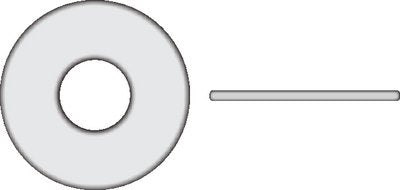 Seachoice SC2981 Nylon Flat Washer 1/4", 0.56" Thick, OD 11/16"