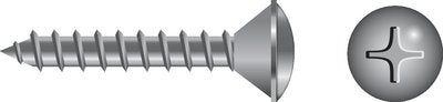 Seachoice SC0602 Phillips Tapping Screws Oval Head, #12 x 1-1/2"