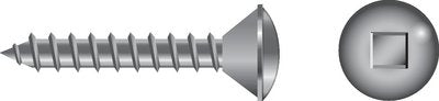 Seachoice SC3467 Square Tapping Screw Oval Head #8 x 1"