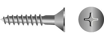 Seachoice SC3503 Phillips Wood Screw Flat Head, #10 x 1-1/4"