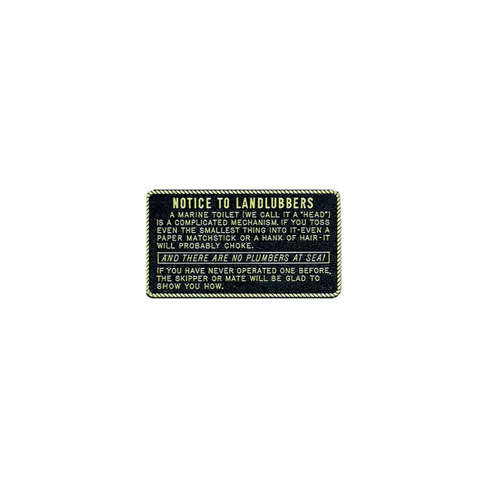 Bernard Engraving FP-3 Notice To Landlubbers