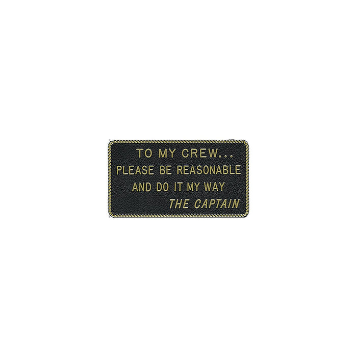 Bernard Engraving FP-11 To My Crew...Please Be Reasonable