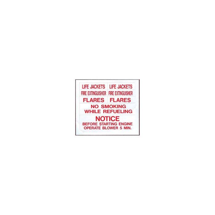 Bernard Engraving IL-04 Red Safety Label Set
