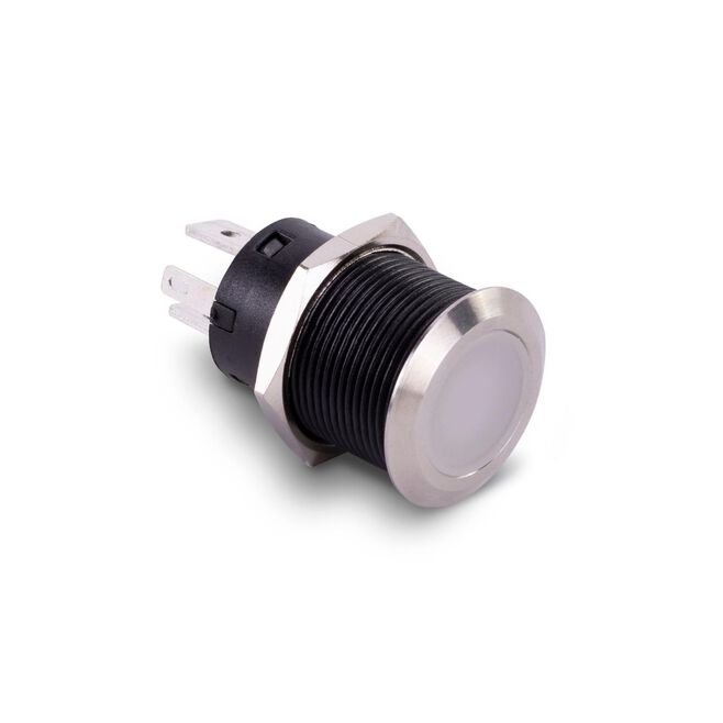 Sierra AV10130B Push-Button Switch, Off/On, Blue Center LED, 20A