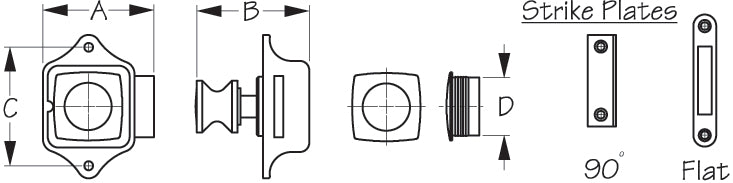 Sea-Dog Strike Plate For Rim Latches - Sea-Dog Line - 224321