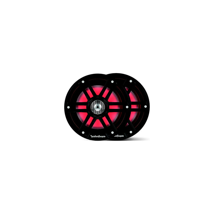Rockford Fosgate M2-65B Color Optix Marine 2-Way Speakers, 6.5" Black / Stainless