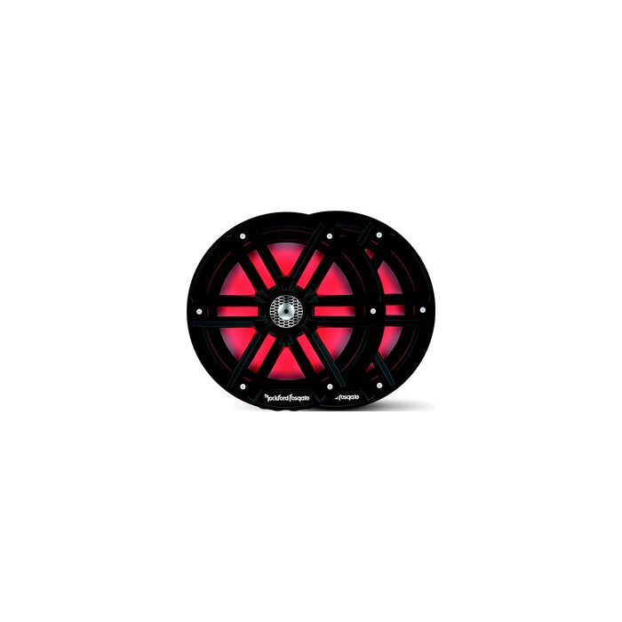Rockford Fosgate M2-8B Color Optix Marine 2-Way Speakers, 8" Black / Stainless