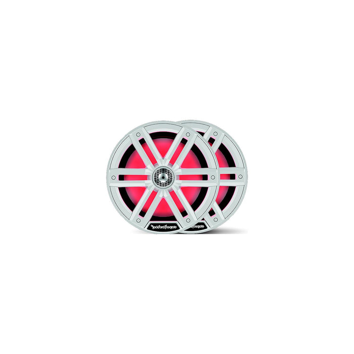 Rockford Fosgate M2-8 M28 Color Optix Marine 2-Way Speakers, 8" White / Stainless