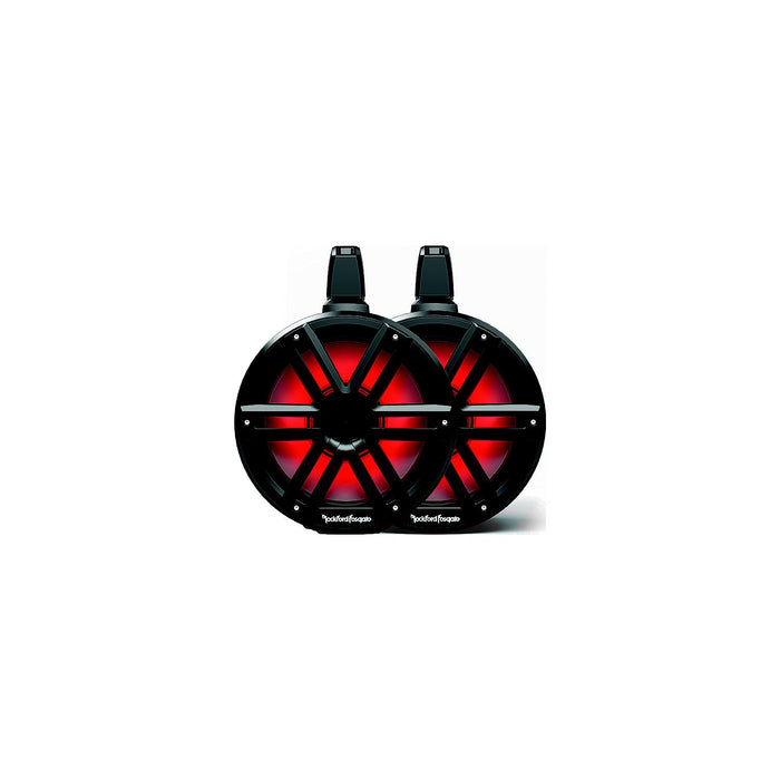 Rockford Fosgate M2WL-10HB Color Optix 2-Way Horn Loaded Wake Tower Speakers, 10" w/ Black & Stainless Grills