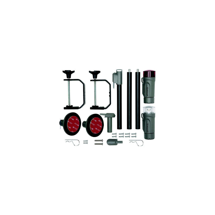 Attwood 14196-7 All-Craft Battery Operated LED Portable Nav Light Kit w/Threaded, Pole, Marine Gray