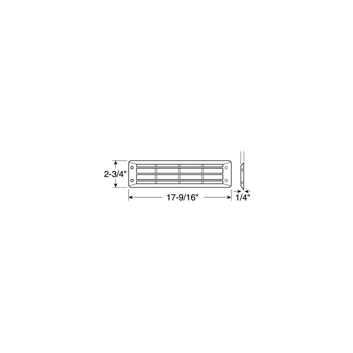 Attwood 1423-5 Louvered Vent Flush Mount-Black