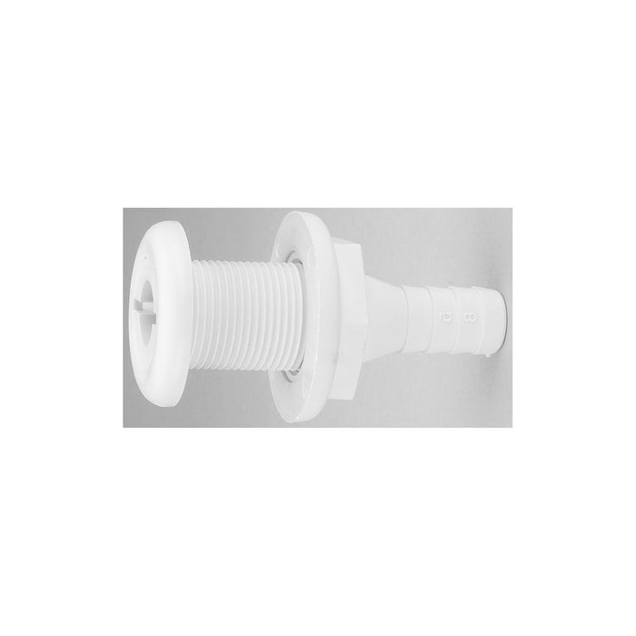 Attwood 3872-3 Thru Hull Connector For Hose, White 5/8"