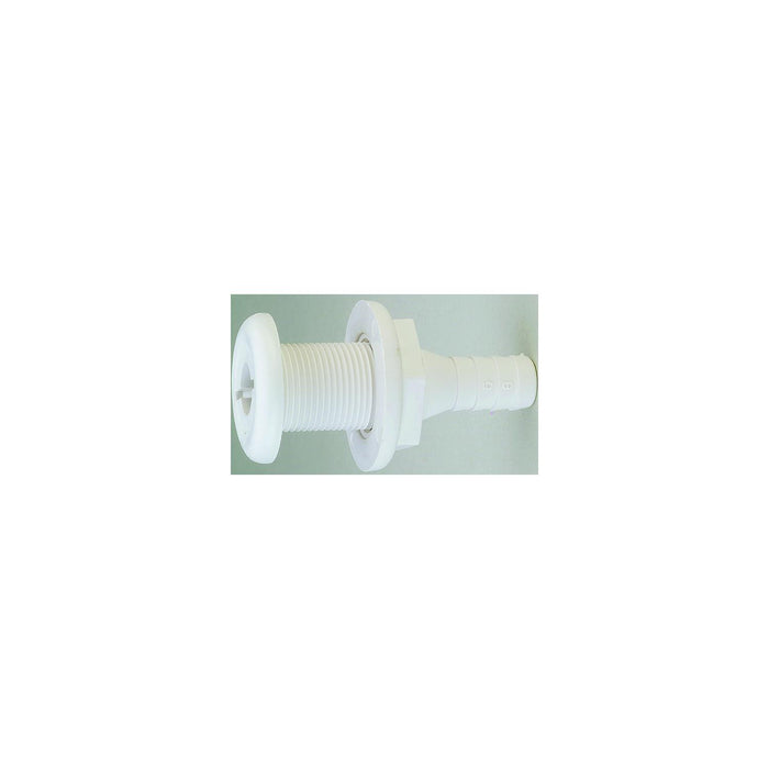 Attwood 3873-3 Thru Hull Connector For Hose, White 3/4"
